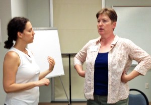 Kate finding those all-important rib-cage muscles