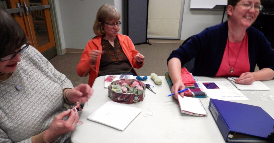 Teresa, Linda and Kate at work