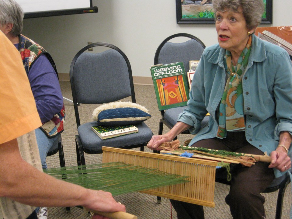 Backstrap weaving demonstration