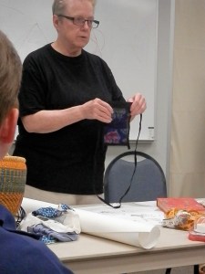 Sarah demonstrates the art of Omiyage