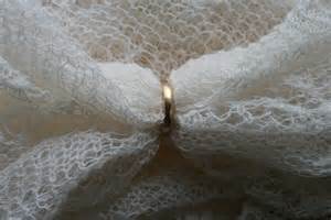 A Shetland shawl in a wedding ring