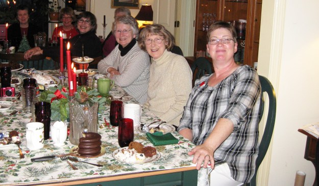 The right side of the table. We are replete. What a feast!