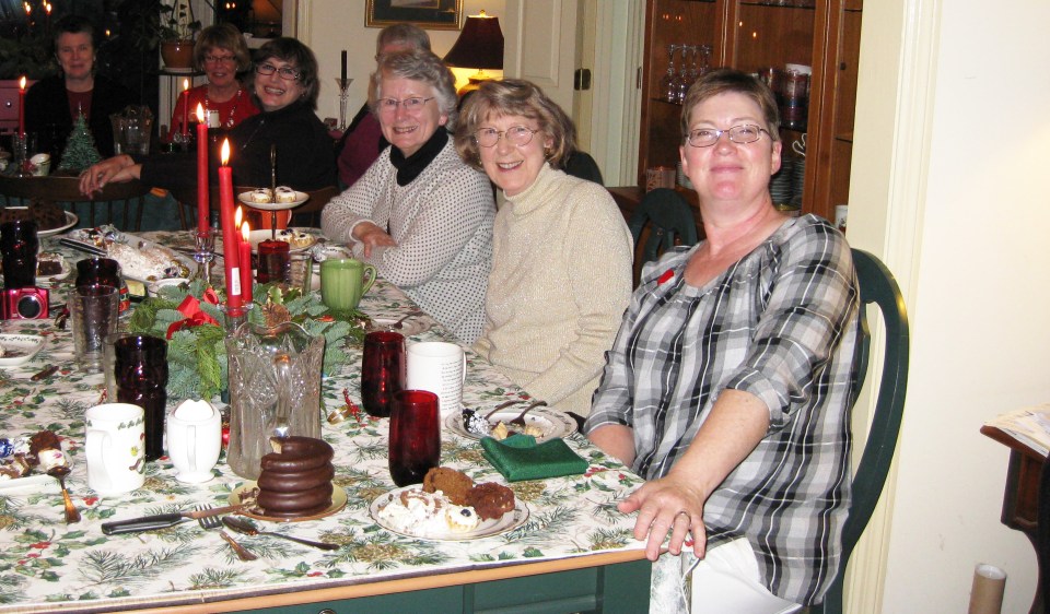 The right side of the table. We are replete. What a feast!