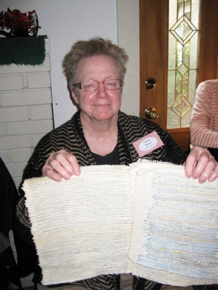 Sarah and woven paper mat