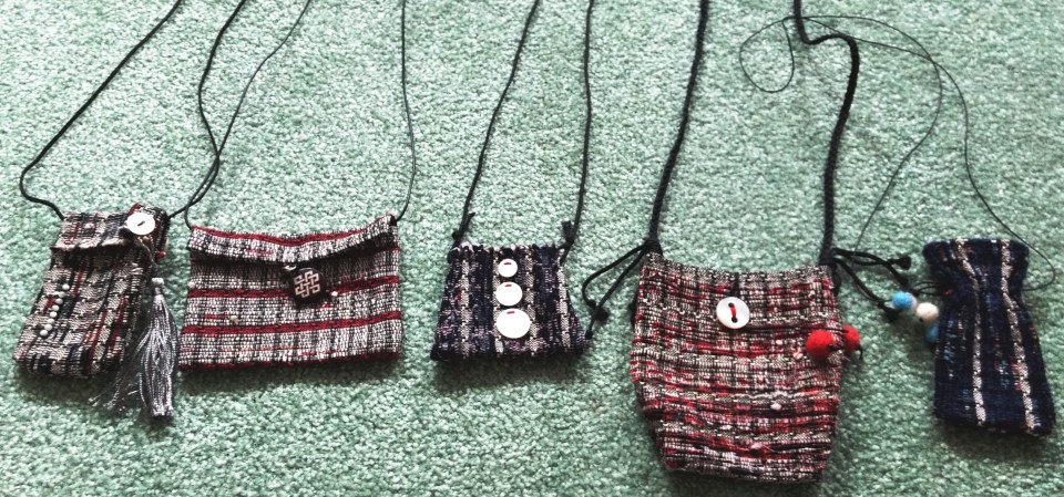 Jackie's little woven bags